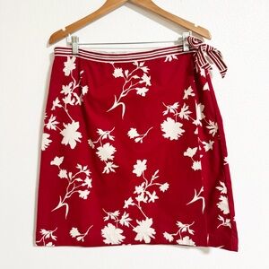 NEW White Stag Cotton Floral Wrap Skirt